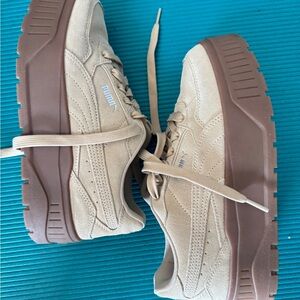 Puma Cream Platform Sneakers
